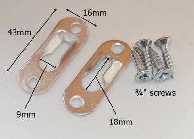 Keyhole Slot Wall Mounts (2)